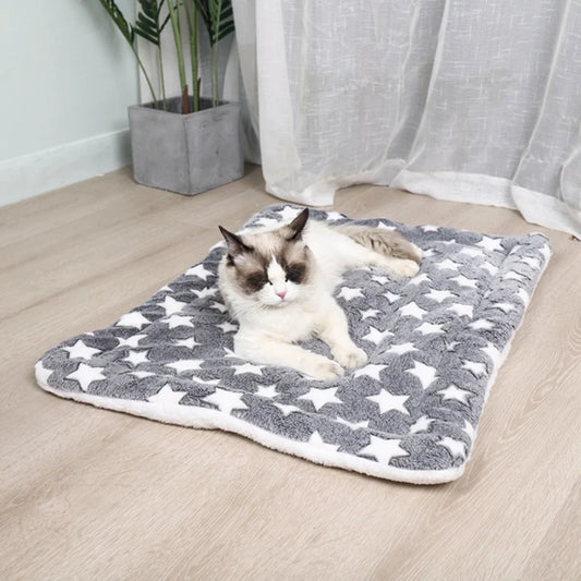 Tapis Épais en Flanelle pour Chats et Chiens – Doux, Chaud et Confortable, Lavable
