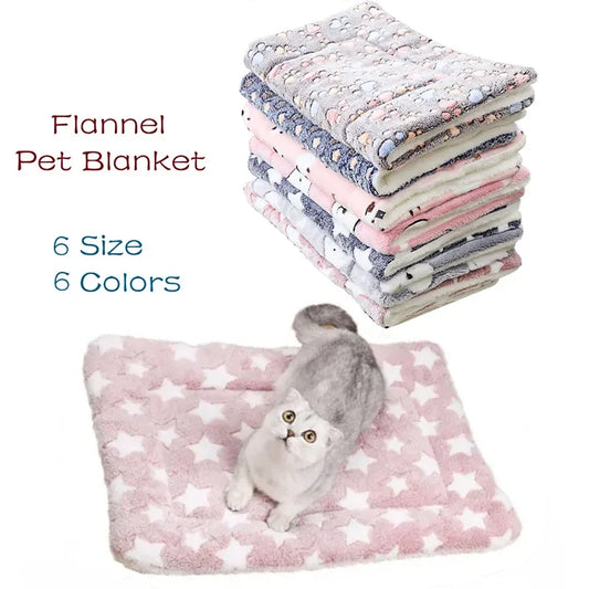 Tapis Épais en Flanelle pour Chats et Chiens – Doux, Chaud et Confortable, Lavable